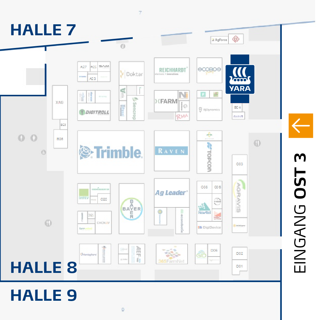 Lageplan Yara Stand Agritechnica